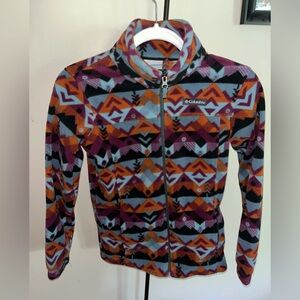 Columbia Orange and Purple Geometric Jacket | Size m (10/12)